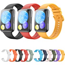 ZHKJ Shop Huawei Watch Için 2 Düz Renkli Silikon Izleme Bandı Pembe (Yurt Dışından)