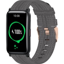 ZHKJ Shop Honor Watch Es 20MM Naylon Dokuma Watch Band Dark Gray (Yurt Dışından)
