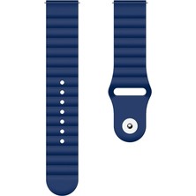 ZHKJ Shop Onur Izle Es 20MM Oluklu Silikon Saat Bandı Mavi (Yurt Dışından)
