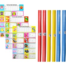 Rubenis Buzlu Rulo Defter Kabı 40X150 cm ve Okul Etiketi Seti