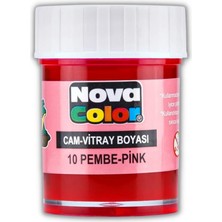 Nova Color Su Bazlı Cam Vitray Boyası 25 ml Pembe