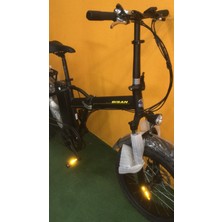 Bisan E-Folding F2 17 Kadro 1x7 Vites 20 Jant Fat Bike (Siyah-Sarı)