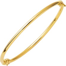 Bilezikci Klasik Boru Kelepçe Altın Bilezik