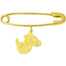 Bilezikci Filli Altın Çengelli Bebek Iğnesi