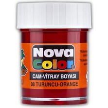 Nova Color Su Bazlı Cam Vitray Boyası 25 ml Turuncu