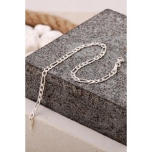 Sümer Telkari Figaro 3 mm 20 cm Gümüş Erkek Zincir Bileklik 3987