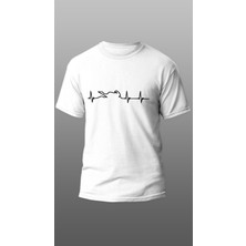 Yasolin Kalp Ritimli Motorcu T-Shirt, Motorcu T-Shirt, Motorsiklet T-Shirt