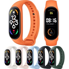 Vshop Mi Band 7 Için Silikon Akıllı Saat Kayışı - Koyu Yeşil (Yurt Dışından)