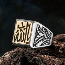 Takılingo 925 Ayar Gümüş Ya Allah Yazılı Taşsız Erkek Yüzük