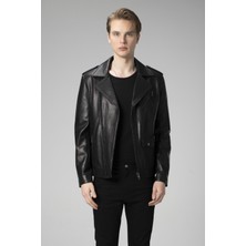 Dericlub E7501 Jumbo  Deri Motorcu Erkek Mont