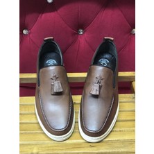 Kafkaslar Ortopedik Püsküllü Yumuşak Yeni Model Loafer Erkek Ayakkabı