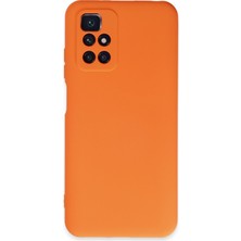 Caseworld Xiaomi Redmi Note 11 4g Kapak Içi Kadife Kamera Korumalı Lansman Silikon Kılıf - Turuncu