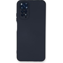 Caseworld Xiaomi Redmi Note 11 Global Kapak Içi Kadife Kamera Korumalı Lansman Silikon Kılıf - Koyu Mavi