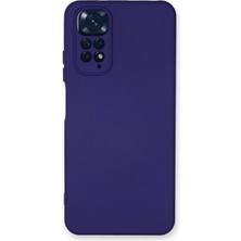 Caseworld Xiaomi Redmi Note 11 Global Kapak Içi Kadife Kamera Korumalı Lansman Silikon Kılıf - Mor