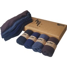 KBC Socks 12'li Bambu Dikişsiz Erkek Klasik Çorap Seti / Kutulu Set / 6 Siyah - 2 Füme - 2 Lacivert - 2 Kahverengi