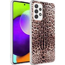 Kzy  Galaxy A52    Kapak Leopar Desenli Fosforlu Silikon Kılıf - Leopar