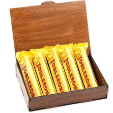 Sevdiklerinize Özel Ahşap  Kutusunda 5 Adet Toblerone