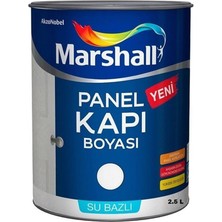 Marshall Amerikan Panel Kapı Boyası Damla Sakızı Renk Kokusuz Su Bazlı 3 kg Marshall