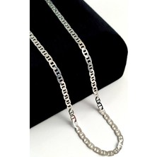 Takıfest 925 Ayar Gümüş Barlı Zincir 3 mm 60 cm