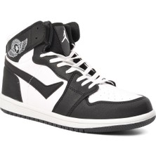 Lambırlent 8070 Beyaz-Siyah Erkek Bilek Boy Sneaker