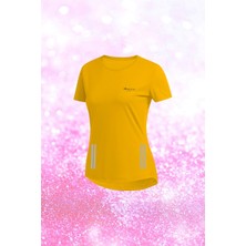 Poseidon Storm Kadın Sarı Dri-Fit Kumaş Koşu ve Yürüyüş Için Rahat  Konforlu Tshirt  S -3xl