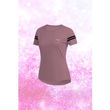 Poseidon Storm Büyük Beden Kadın Gül Kurusu Dri-Fit Kumaş Spor Için Konforlu  Kısa Kol T-Shirt   (4XL-10XL)