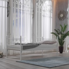 Unimet Soho Daybed Tek Kişilik Sedir Divan Metal Karyola Beyaz