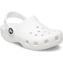 Crocs Toddler Classic Clog Beyaz Çocuk Terlik Silikon Malzeme ile Konforlu ve Kolay Kullanım