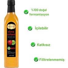 Hanzade Bitkisel Elma Sirkesi 500 ml Doğal Fermantasyon Içilebilir Katkısız