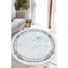 Napoli Home Çerçeveli Dijital Baskılı Kaymaz Yıkanabilir Yuvarlak Salon Halısı ve Mutfak Halısı NHY-SD-310
