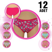 Royaleks 12 Adet Kız Çocuk Desenli Slip Külot
