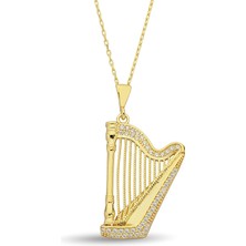 Argentum Concept 18k Altın Kaplamalı 925 Ayar Gümüş Arp Kolye - 23174102