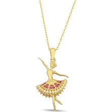 Argentum Concept 18k Altın Kaplamalı 925 Ayar Gümüş Balerin Kolye - 23173702