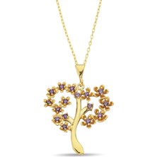 Argentum Concept 18k Altın Kaplamalı 925 Ayar Gümüş Hayat Ağacı Kolye - 23173302