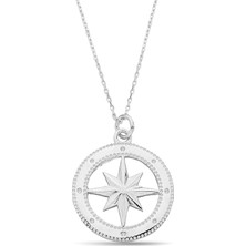 Argentum Concept 925 Ayar Gümüş Pusula Kolye - 23167602