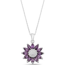 Argentum Concept 925 Ayar Gümüş Ayçiçeği Kolye - 23167502