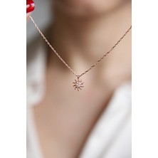 Argentum Concept 925 Ayar Gümüş Minimal Rose Güneş Kolye - N164601