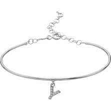 Argentum Concept 925 Ayar Gümüş Y Harfi Kelepçe Bileklik - 45089800