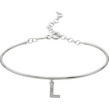 Argentum Concept 925 Ayar Gümüş Rose L Harfi Kelepçe Bileklik - 45088501