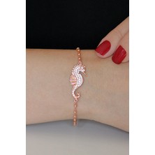 Argentum Concept 925 Ayar Gümüş Denizatı Figürlü Toplu Zincirli Bileklik - B084501