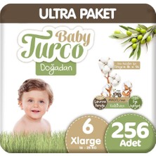 Baby Turco Doğadan Ultra Paket 6 Beden 16-25 kg Bebek Bezi 256'lı