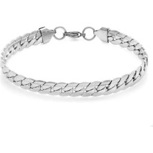 Trend Collection Snake Unisex Kararmaz Silver Çelik Bileklik