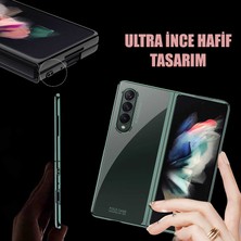 Dexmon Galaxy Z Fold 3 Kılıf Metal Görünümlü Ultra Ince Katlanabilen Luxury Crieff Case