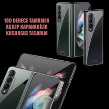 Galaxy Z Fold 3 Kılıf Metal Görünümlü Ultra Ince Katlanabilen Luxury Crieff Case