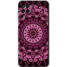 Bera Aksesuar Samsung Galaxy M22 Kılıf Hd Desen Baskılı Arka Kapak - Mandala Patterns Kaleidoscope