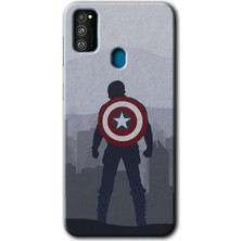 Bera Aksesuar Samsung Galaxy M21 Kılıf Hd Desen Baskılı Arka Kapak - Captain Avenger