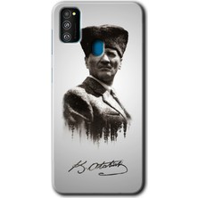 Bera Aksesuar Samsung Galaxy M30S Kılıf Hd Desen Baskılı Arka Kapak - Mustafa Kemal Atatürk