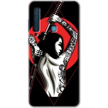 Bera Aksesuar Samsung Galaxy A9 2018 Kılıf Hd Desen Baskılı Arka Kapak - Samurai Girl