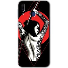 Bera Aksesuar Samsung Galaxy M10S Kılıf Hd Desen Baskılı Arka Kapak - Samurai Girl