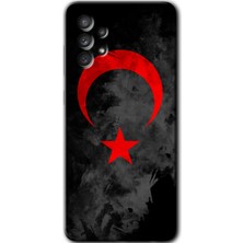 Bera Aksesuar Samsung Galaxy A13 Kılıf Hd Desen Baskılı Arka Kapak - Black Ayyıldız